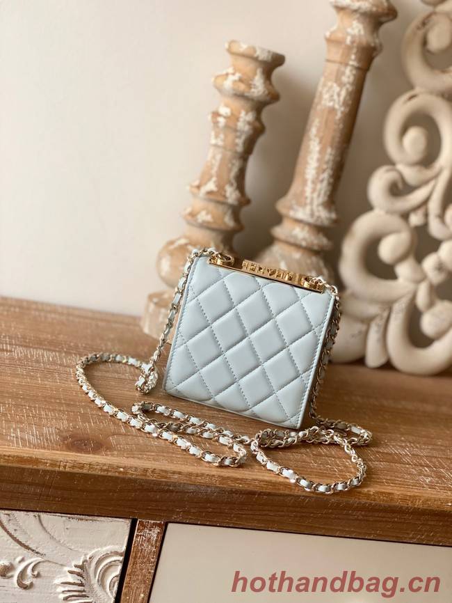 Chanel mini Shoulder Bag Lambskin & Gold-Tone Metal 88631 sky blue