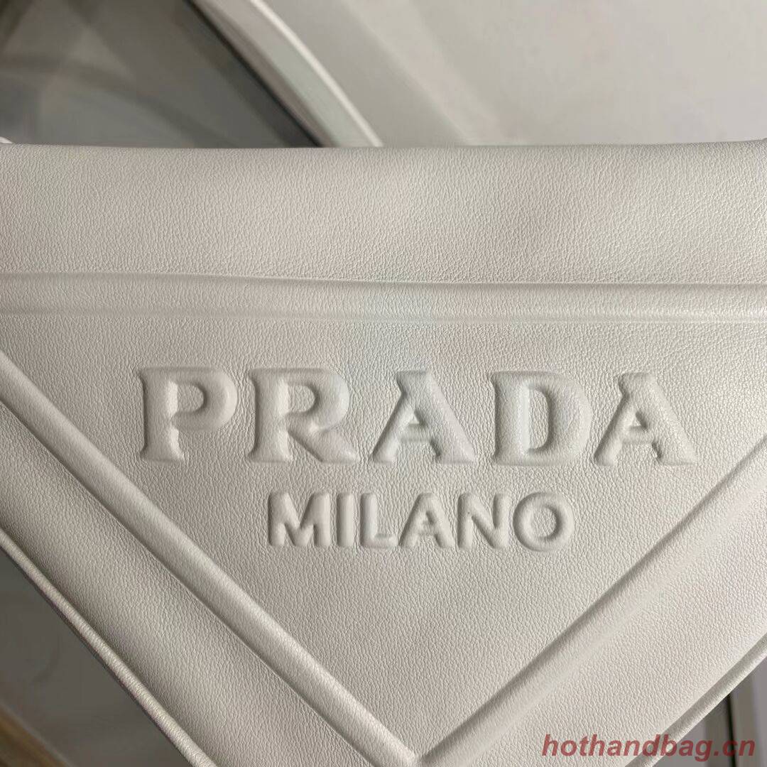 Prada Padded nappa leather handbag 1BE003 white