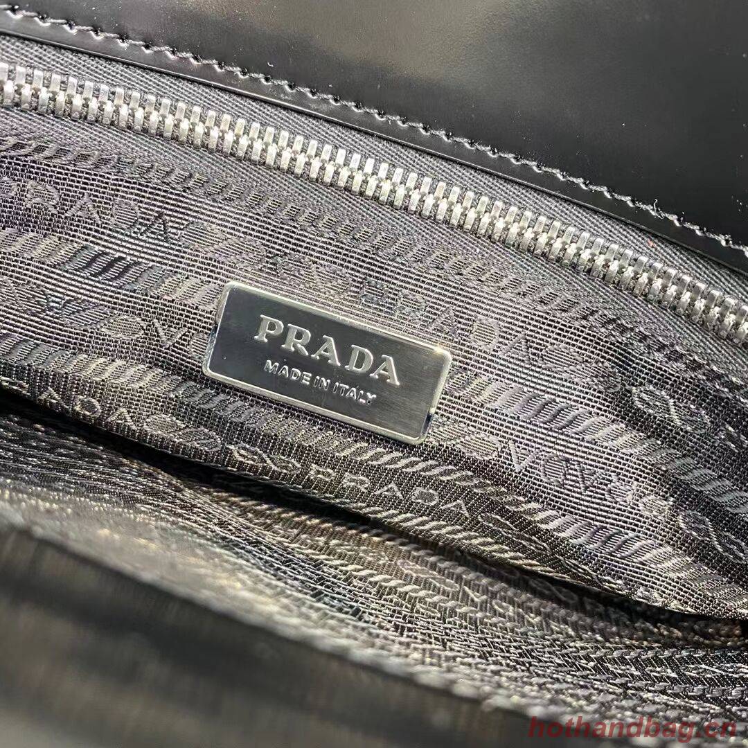 Prada Re-Edition 1995 brushed-leather medium handbag 1BA350 black