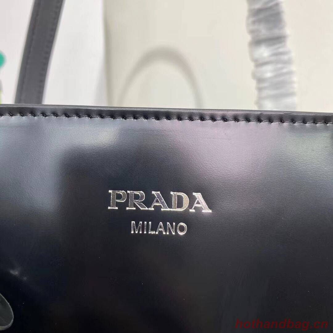 Prada Re-Edition 1995 brushed-leather medium handbag 1BA350 black