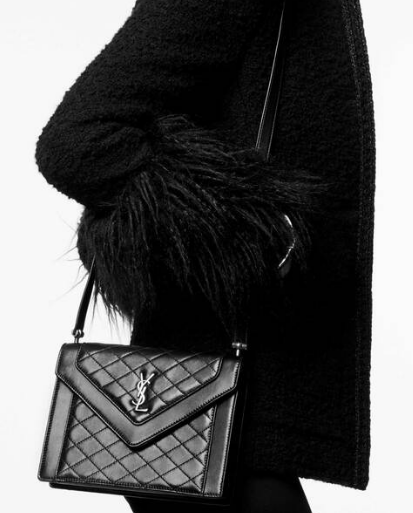 Yves Saint Laurent GABY MINI SATCHEL IN QUILTED LAMBSKIN 6855741 black