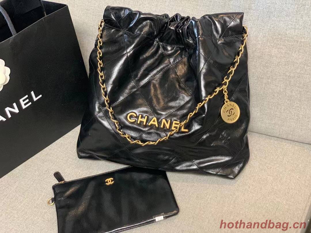 Chanel Calf leather shopping bag AS3261 black
