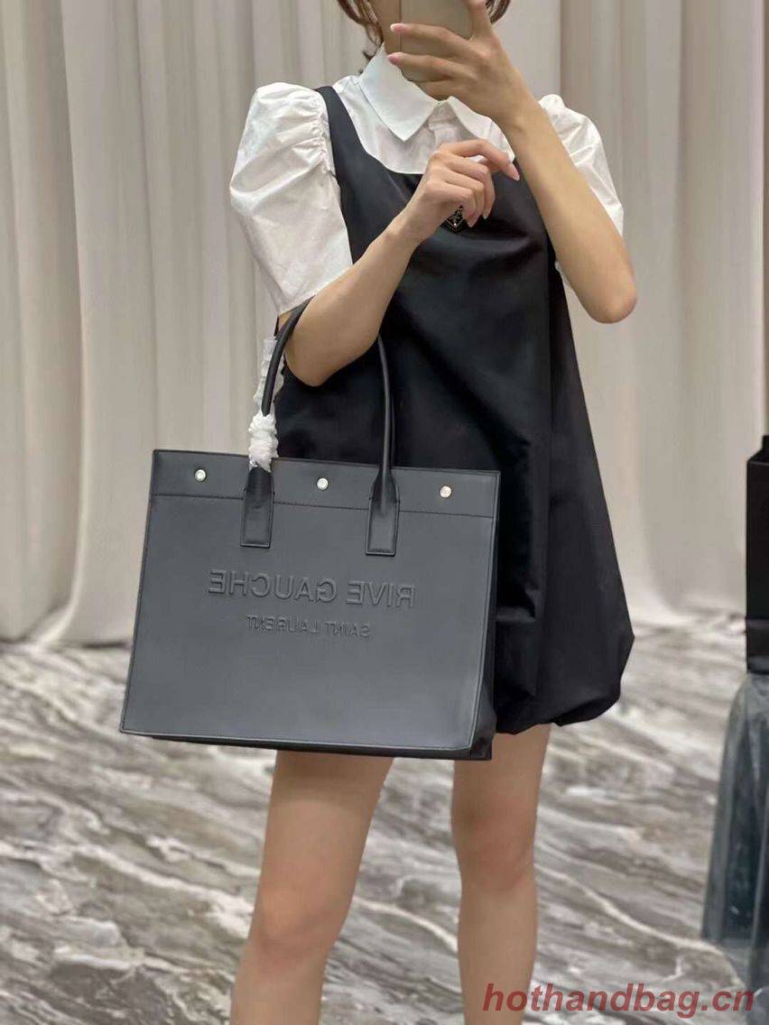 Yves Saint Laurent Calf leather shopping bag Y677481 black