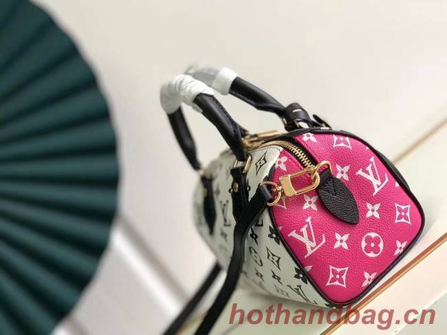 Louis Vuitton SPEEDY BANDOULIERE 20 M46088 Black & White & Pink 