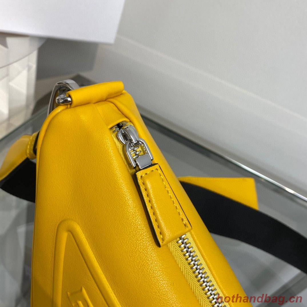 Prada Padded Nappa Leather Shoulder Bag 1BH190 Yellow