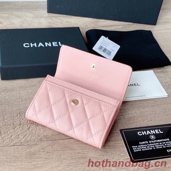 Chanel card holder Calfskin AP2735 pink