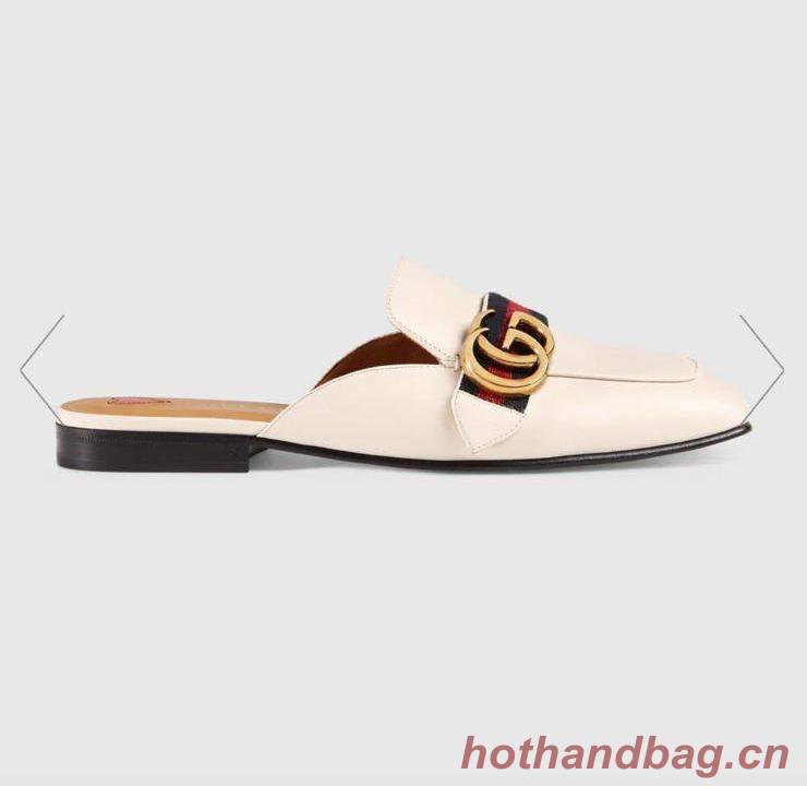 Gucci Leather Slippers And Mules For Women GG30214 White