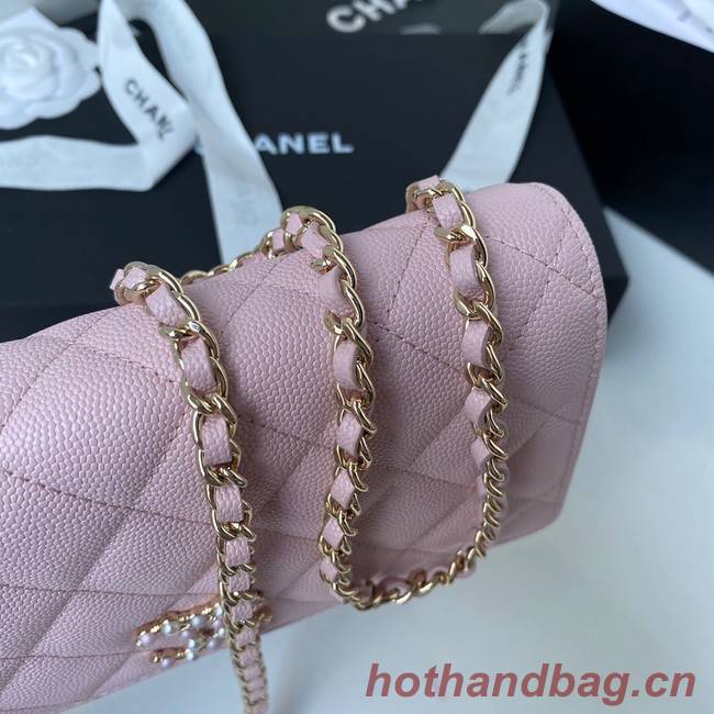 Chanel Grained Calfskin small Shoulder Bag AP33814 pink