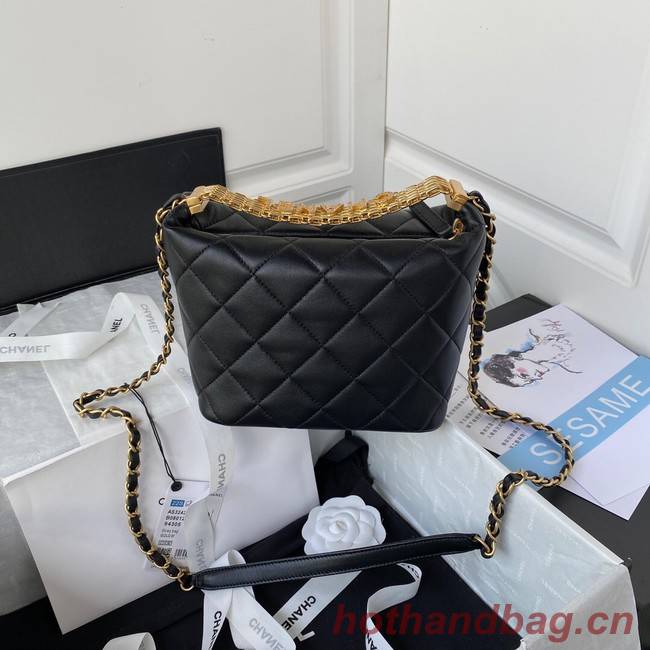 Chanel lambskin Shoulder Bag AS3242 black