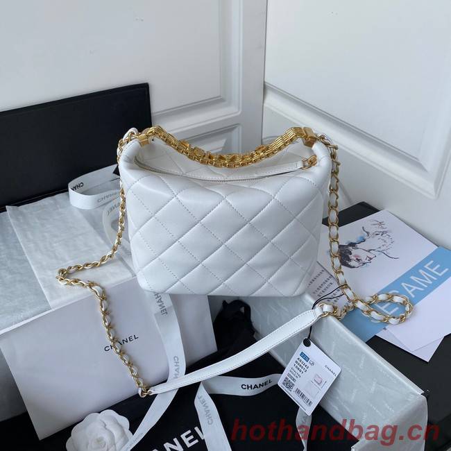 Chanel lambskin Shoulder Bag AS3242 white