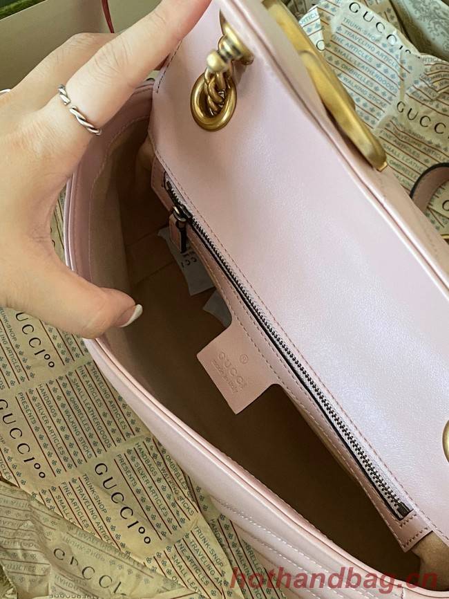 Gucci GG Marmont small shoulder bag 443497 light pink