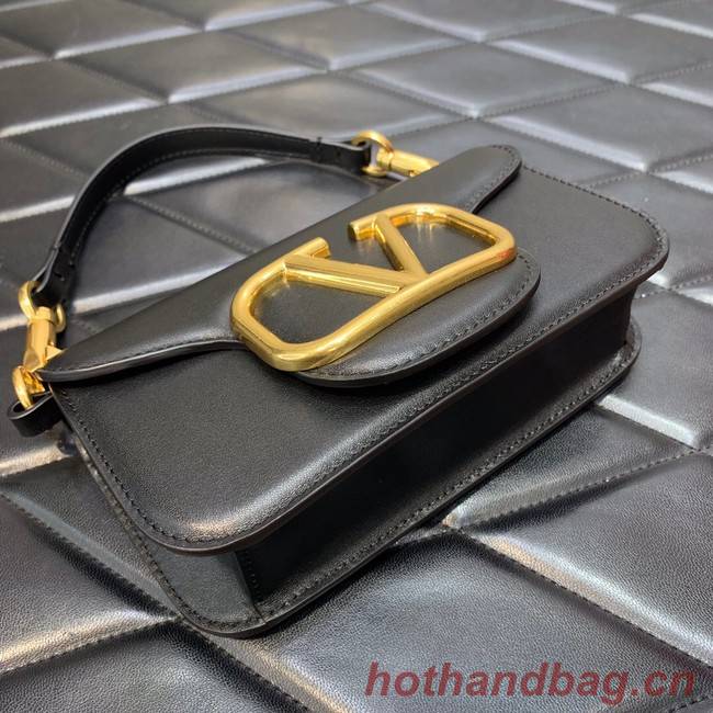 VALENTINO GARAVANI MINI LOCO Calf leather Shoulder Bag 1W2B0K black