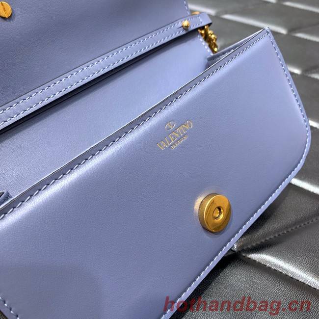 VALENTINO GARAVANI MINI LOCO Calf leather Shoulder Bag 1W2B0K blue