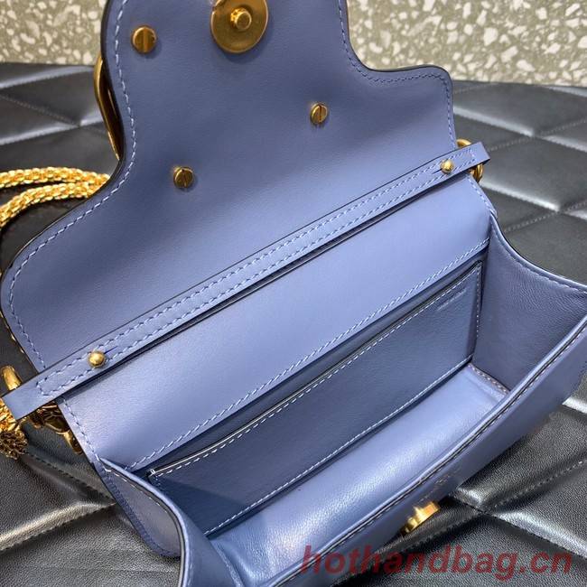 VALENTINO GARAVANI MINI LOCO Calf leather Shoulder Bag 1W2B0K blue