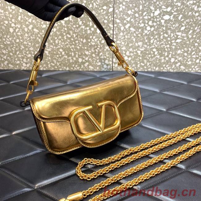 VALENTINO GARAVANI MINI LOCO Calf leather Shoulder Bag 1W2B0K gold