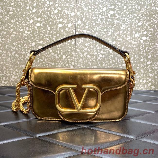 VALENTINO GARAVANI MINI LOCO Calf leather Shoulder Bag 1W2B0K gold