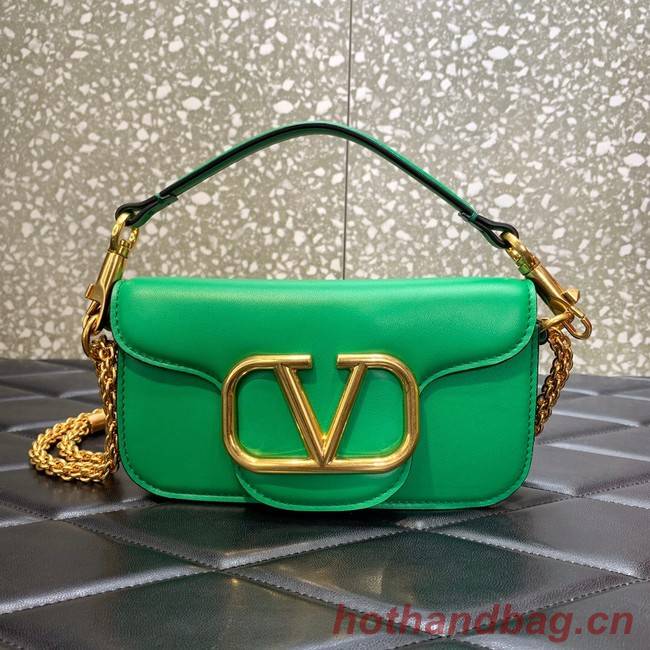 VALENTINO GARAVANI MINI LOCO Calf leather Shoulder Bag 1W2B0K green