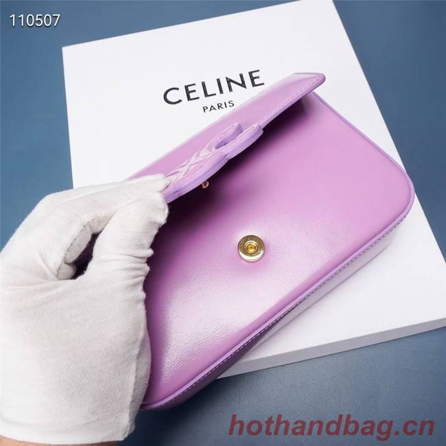Celine CHAIN SHOULDER BAG TRIOMPHE IN SHINY CALFSKIN 199243 MAUVE