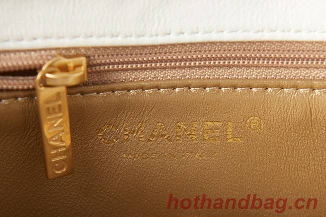 Chanel lambskin Shoulder Bag AS3240 white