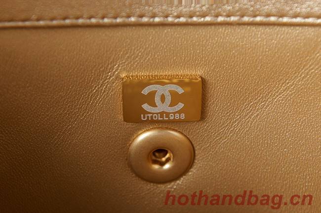 Chanel lambskin Shoulder Bag AS3240 gold