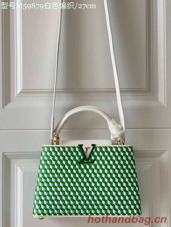 Louis Vuitton CAPUCINES M59879 White & Green
