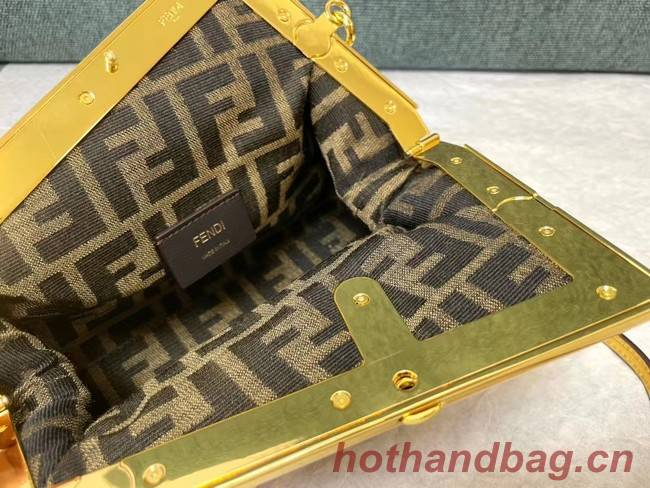 Fendi First Small sequinned bag 8BP129 gold