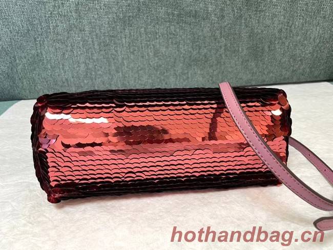 Fendi First Small sequinned bag 8BP129 red