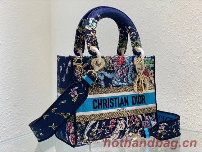 Dior MEDIUM LADY D-LITE BAG Embroidered M0565-11