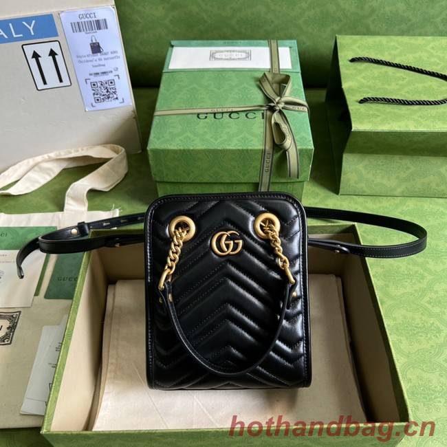 Gucci GG Marmont matelasse mini bag 696123 black