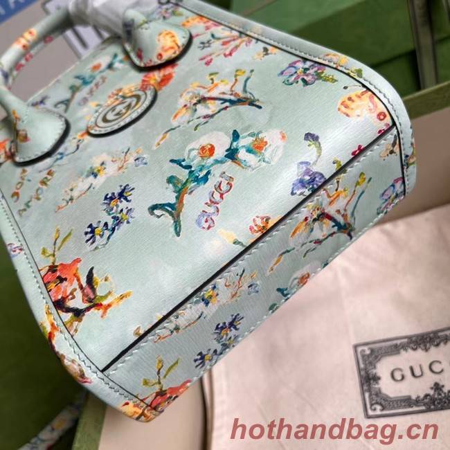 Gucci Mini tote bag with Interlocking G 671623 light blue