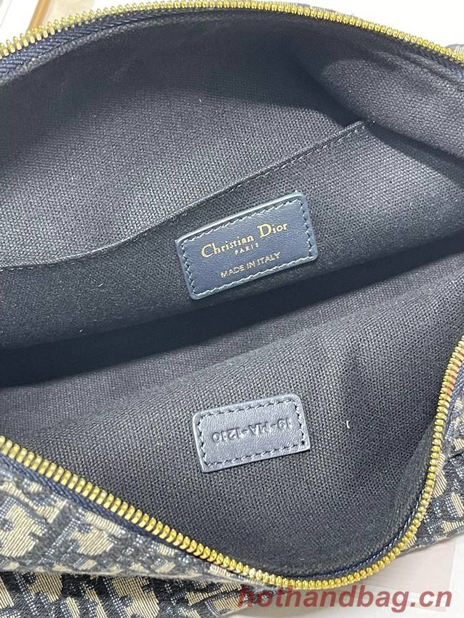 DIOR SMALL Shoulder Bag Embroidery S5552 dark blue