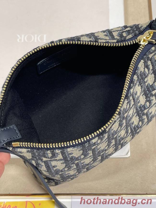 DIOR SMALL Shoulder Bag Embroidery S5553 dark blue