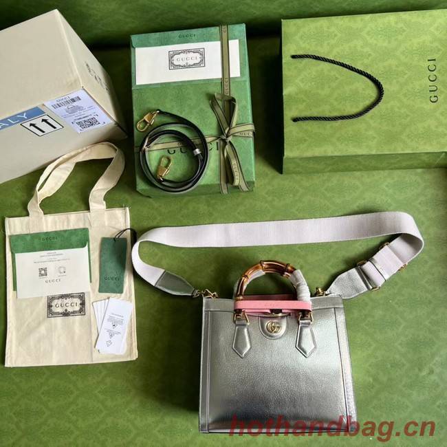 Gucci Diana small tote bag 702721 Silver