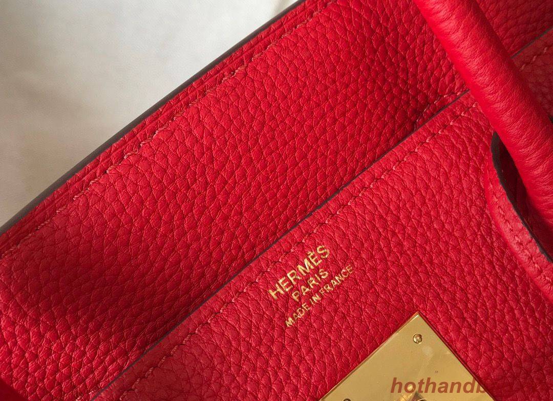 Hermes original Togo Leather HB25O Red