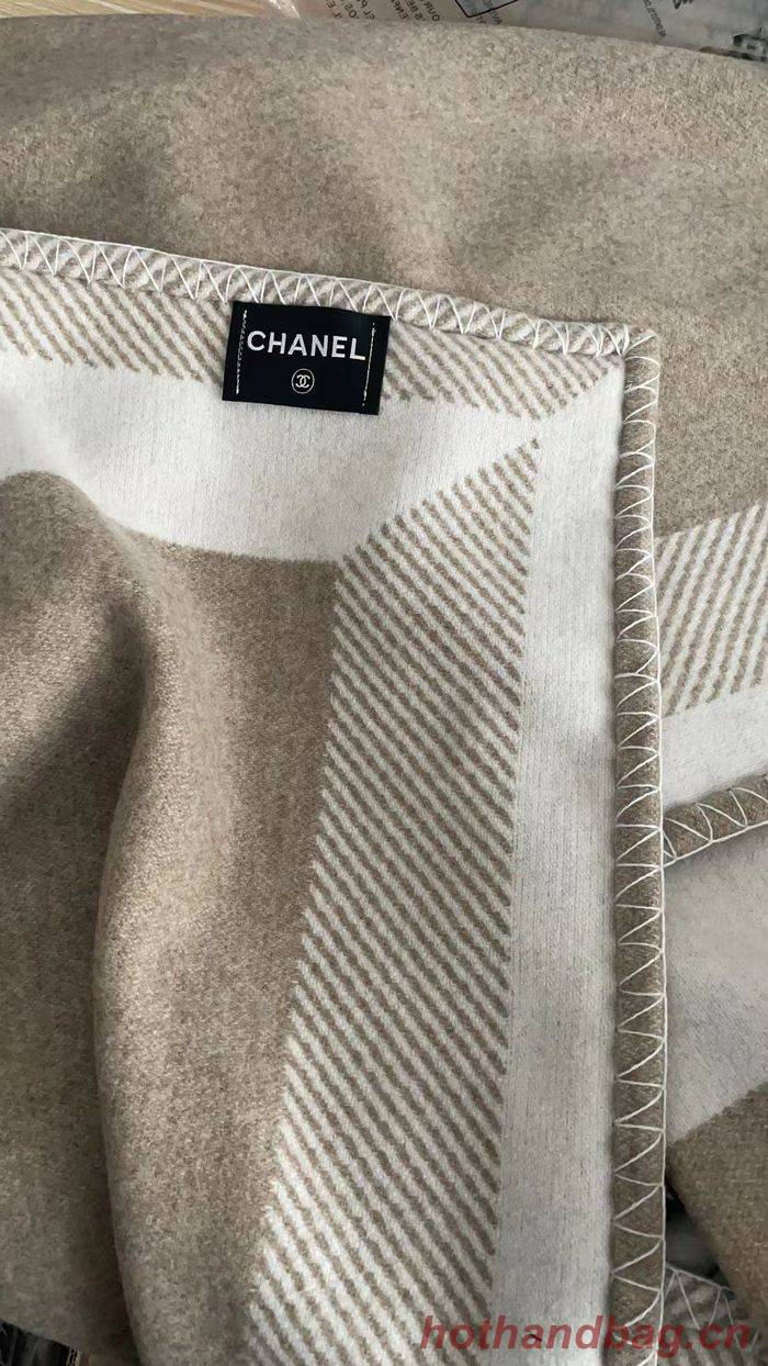 CHANEL Merino Wool Cashmere CC Throw Blanket CHB00006