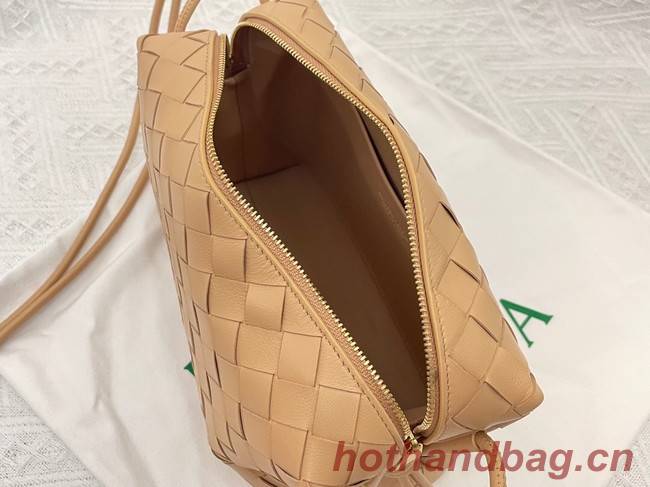 Bottega Veneta Small intrecciato leather cross-body bag 680255 Almond
