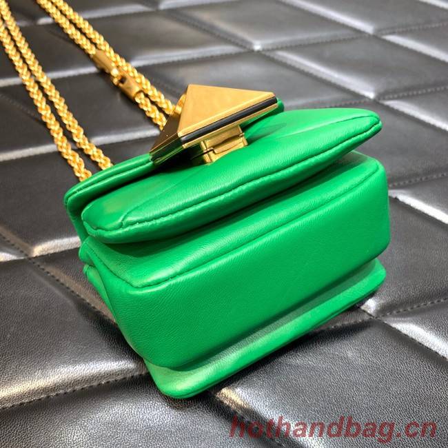 VALENTINO GARAVANI mini One Stud Sheepskin Shoulder Bag XW0P0X98H green
