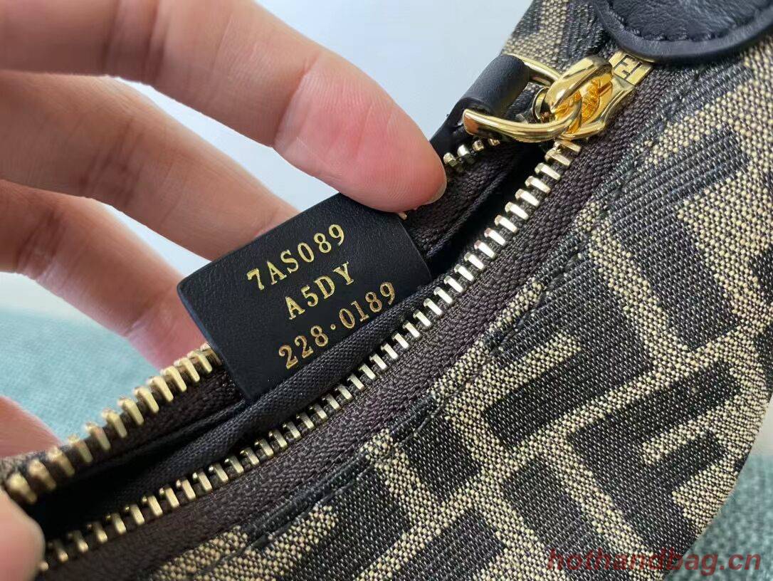 Fendi Nano Fendigraphy fabric bag charm 8BR5527 brown