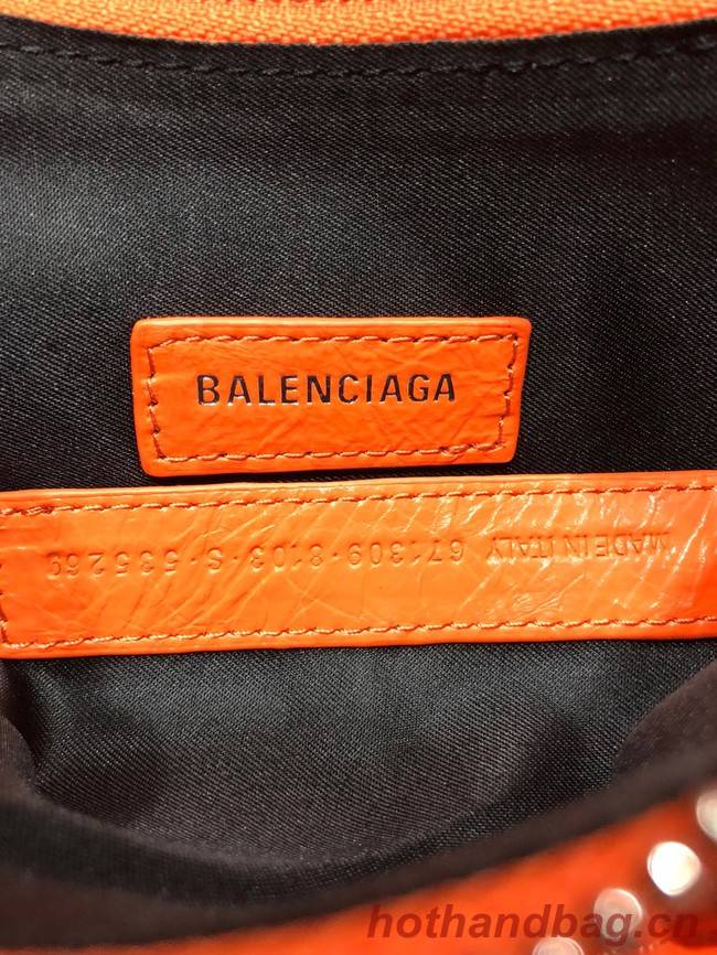 Balenciaga WOMENS LE CAGOLE MEDIUM SHOULDER BAG IN 27541 orange