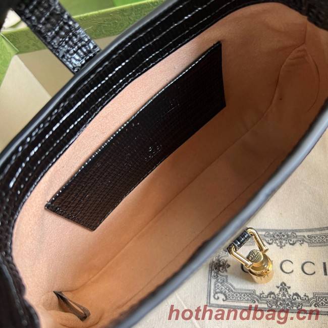 Gucci Jackie 1961 lizard mini bag 675799 black