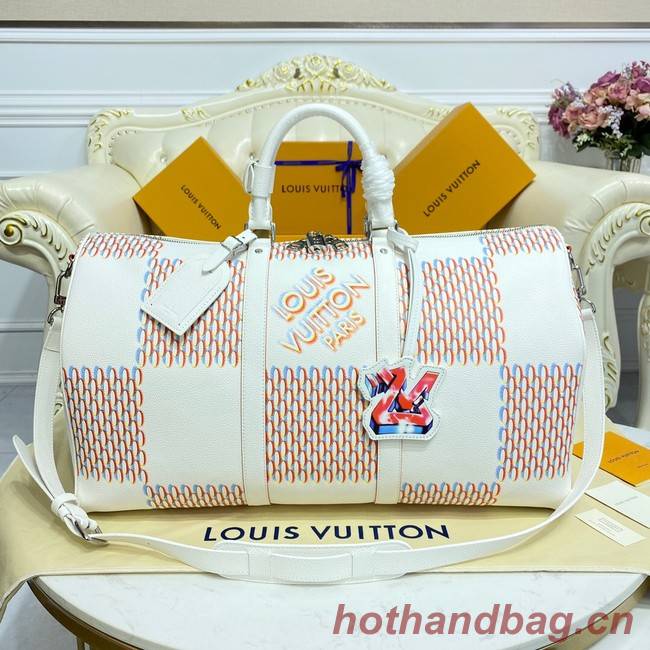 Louis Vuitton KEEPALL 50B M20563 White