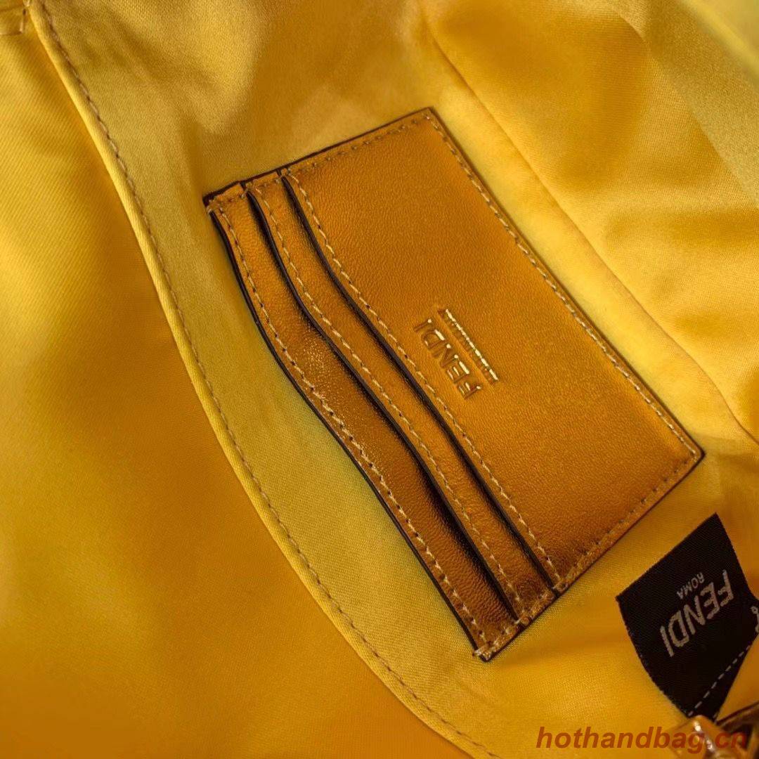 Fendi FF Baguette mini Gold Metal Sequin Embroidery Bag 2016 Gold