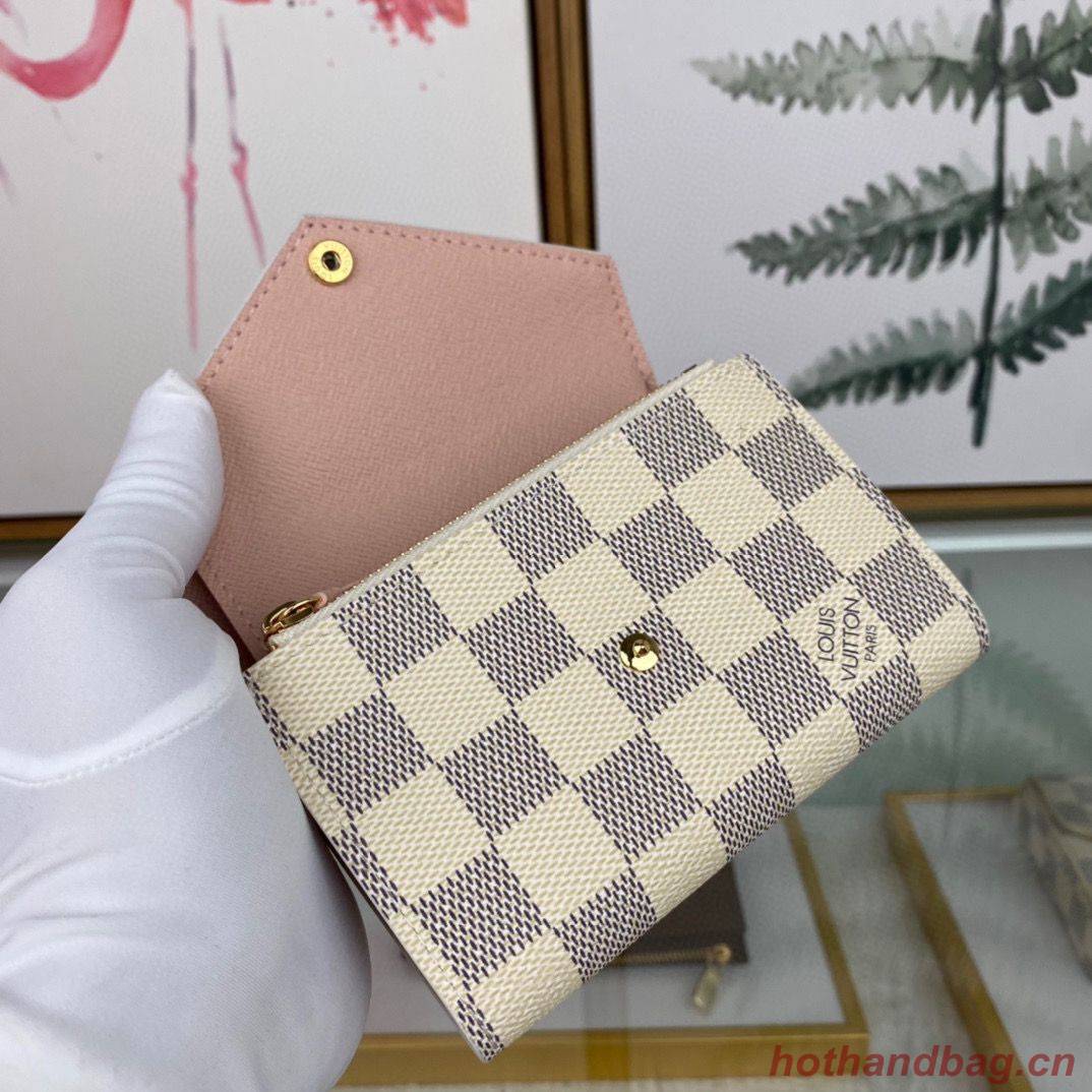 Louis Vuitton Monogram Denim Victorine ZOE WALLET N64022 Pink & Gold-Tone