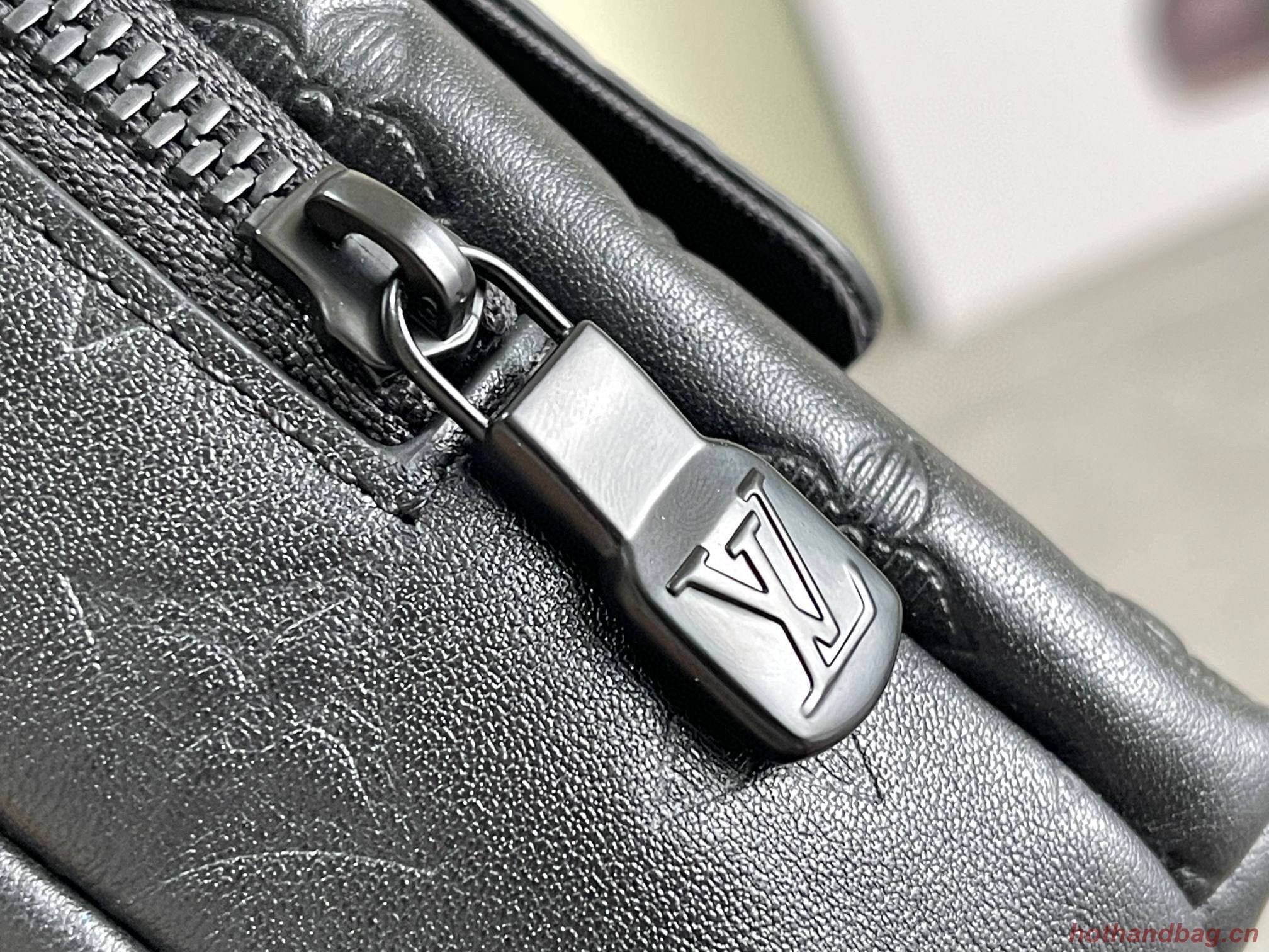 Louis Vuitton Monogram Empreinte Double Phone Pouch NM M81323 Black