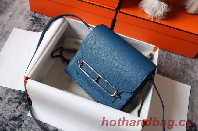 Hermes Roulis 19cm Evercolor 9D H9003 blue&Silver