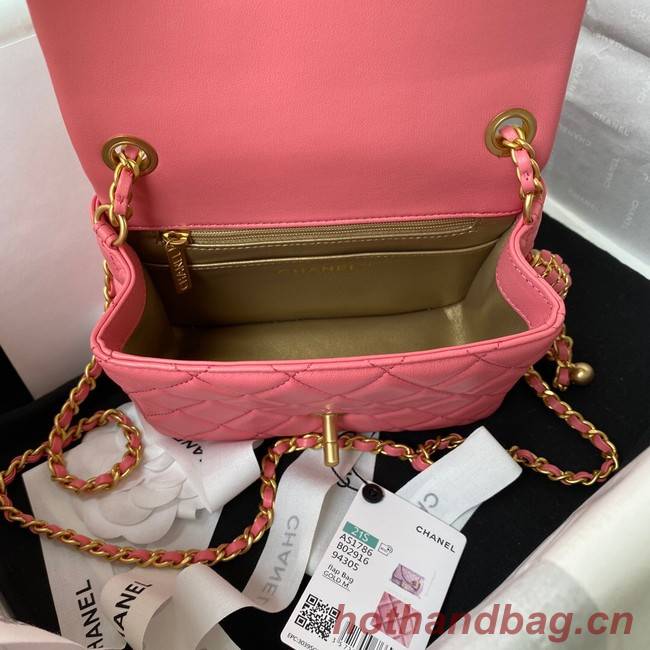 Chanel MINI Flap Bag Original Sheepskin Leather AS1786 pink