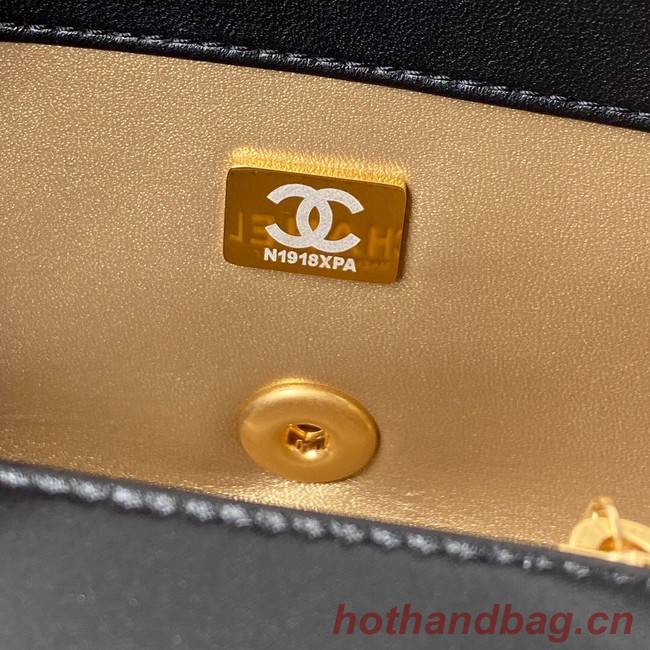 Chanel small Flap Bag Original Sheepskin Leather AS1787 black