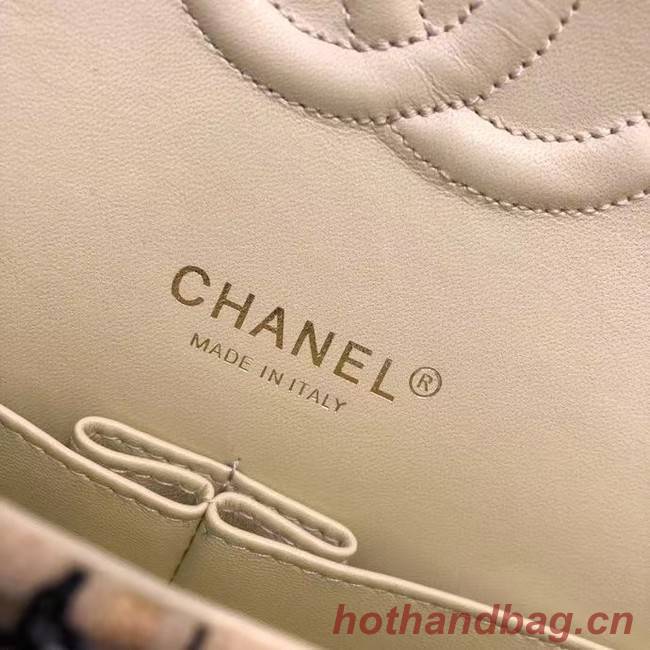Chanel CLASSIC HANDBAG A01112 green& gold