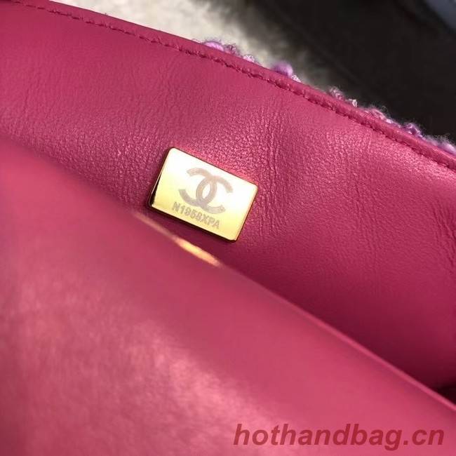 Chanel CLASSIC HANDBAG A01116 Dark Pink& gold