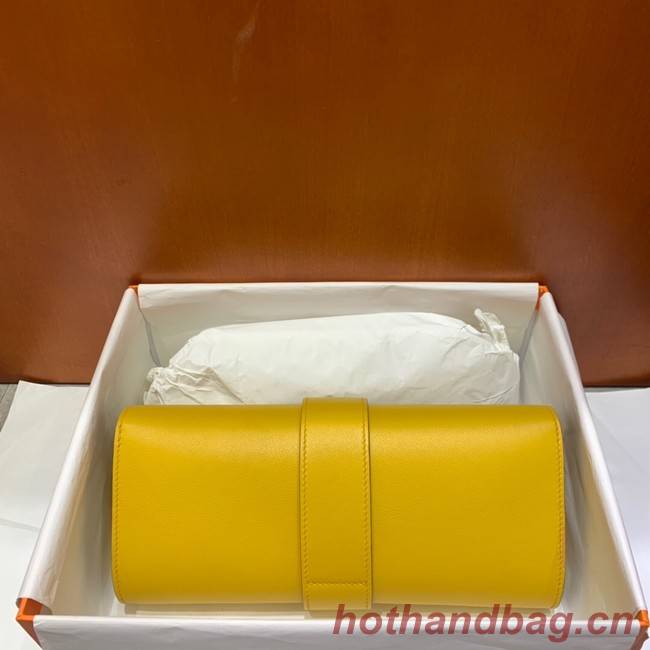 Hermes H Medor swift Leather Clutch 37566 yellow&Gold hardware